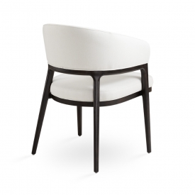 Erica Dining Chair: White Linen